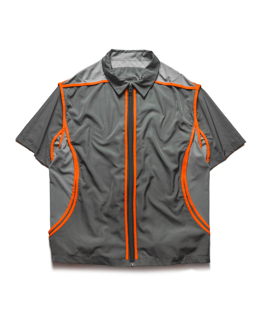 Safety Orange/Asphalt Grey Cropped Reversible Shirt