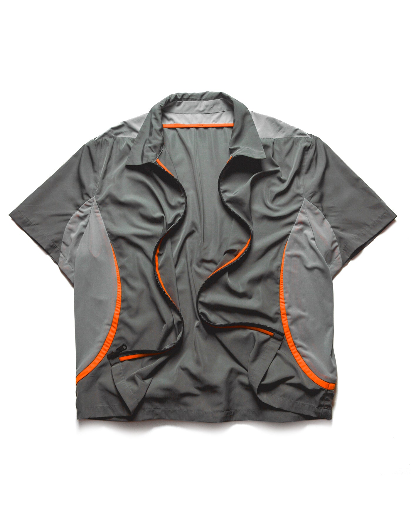 Safety Orange/Asphalt Grey Cropped Reversible Shirt