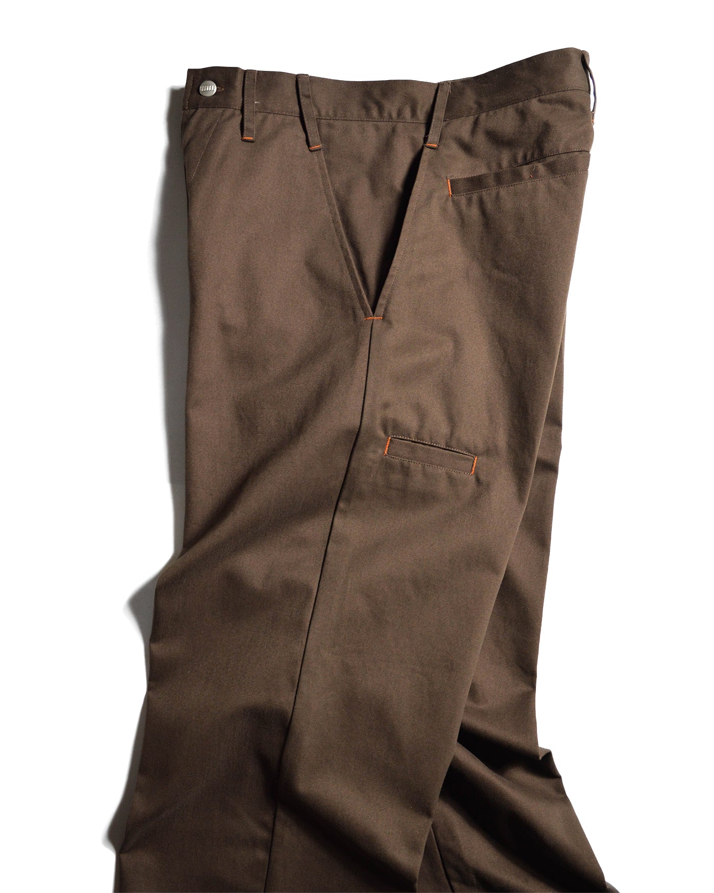 Chocolate Brown/Safety Orange 290GSM HVY Cotton Twill Tack Pant