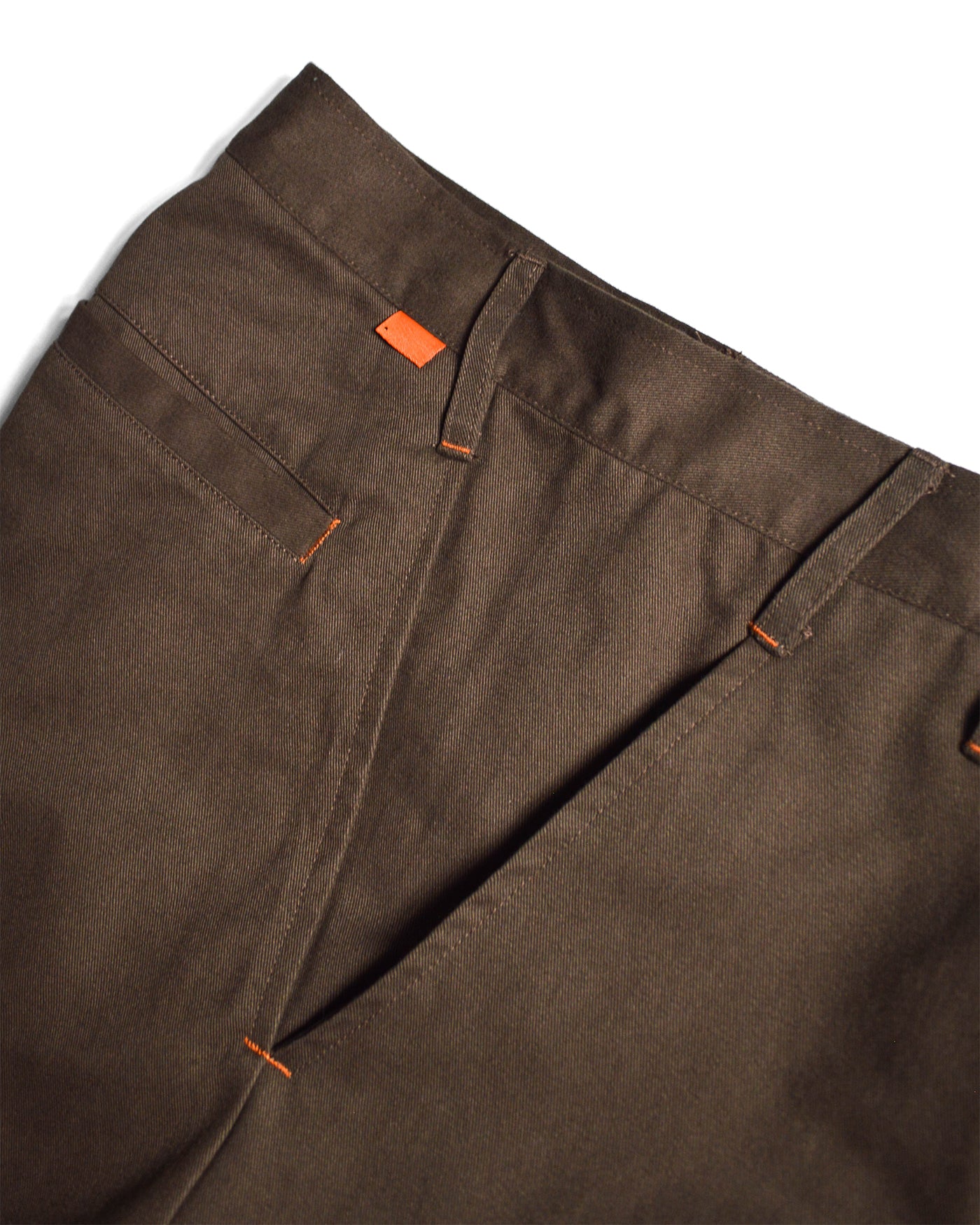 Chocolate Brown/Safety Orange 290GSM HVY Cotton Twill Tack Pant