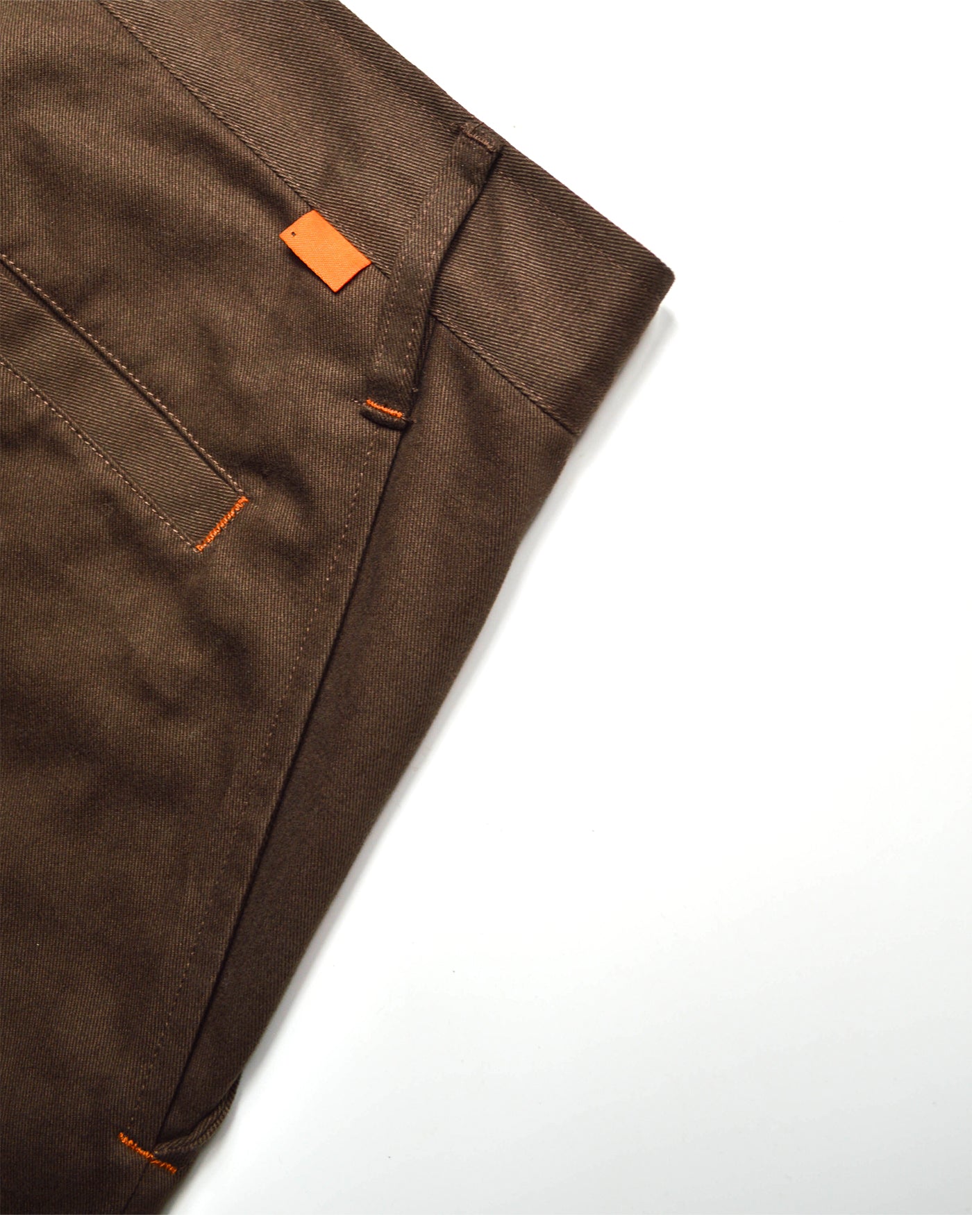 Chocolate Brown/Safety Orange 290GSM HVY Cotton Twill Tack Pant