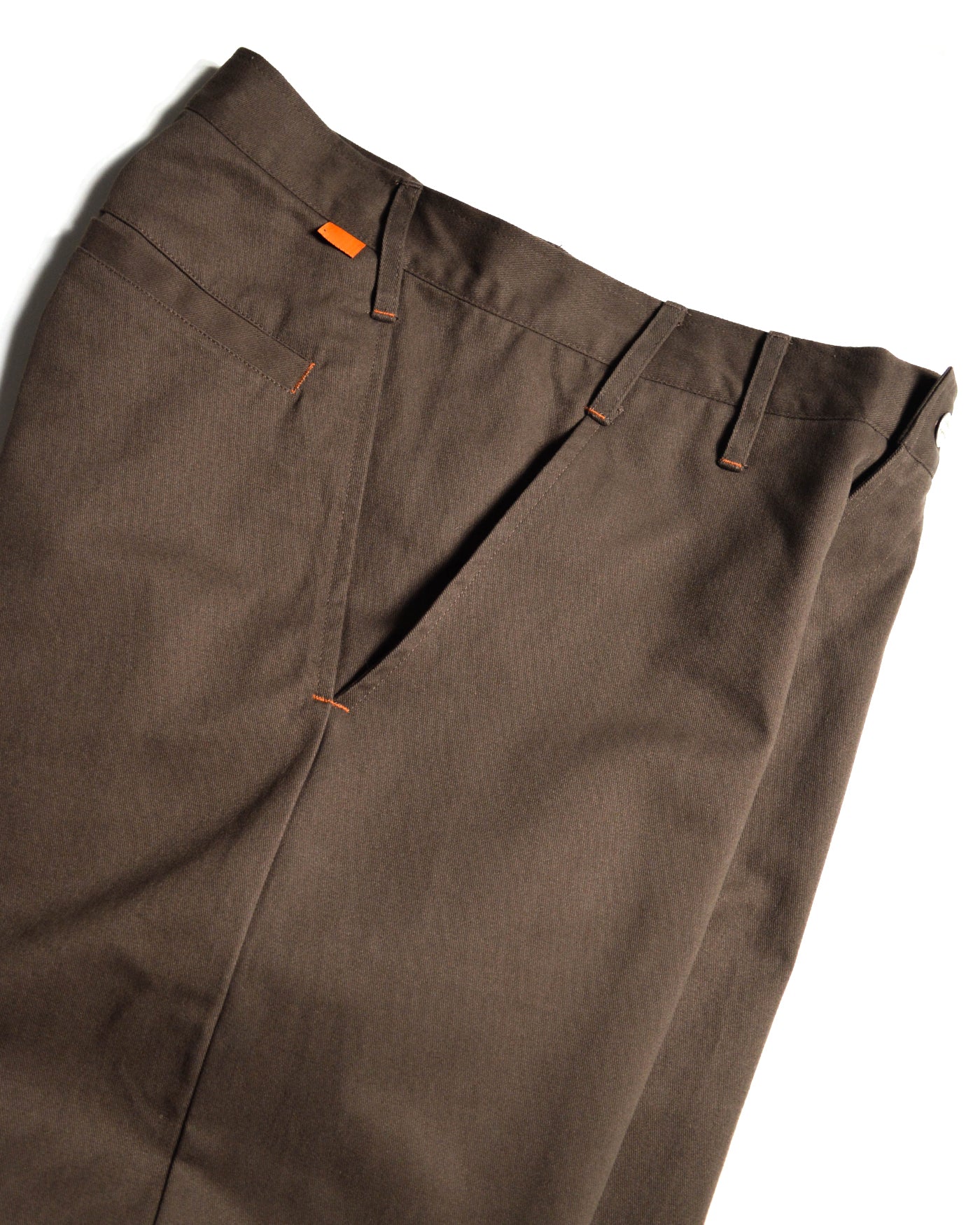 Chocolate Brown/Safety Orange 290GSM HVY Cotton Twill Tack Pant