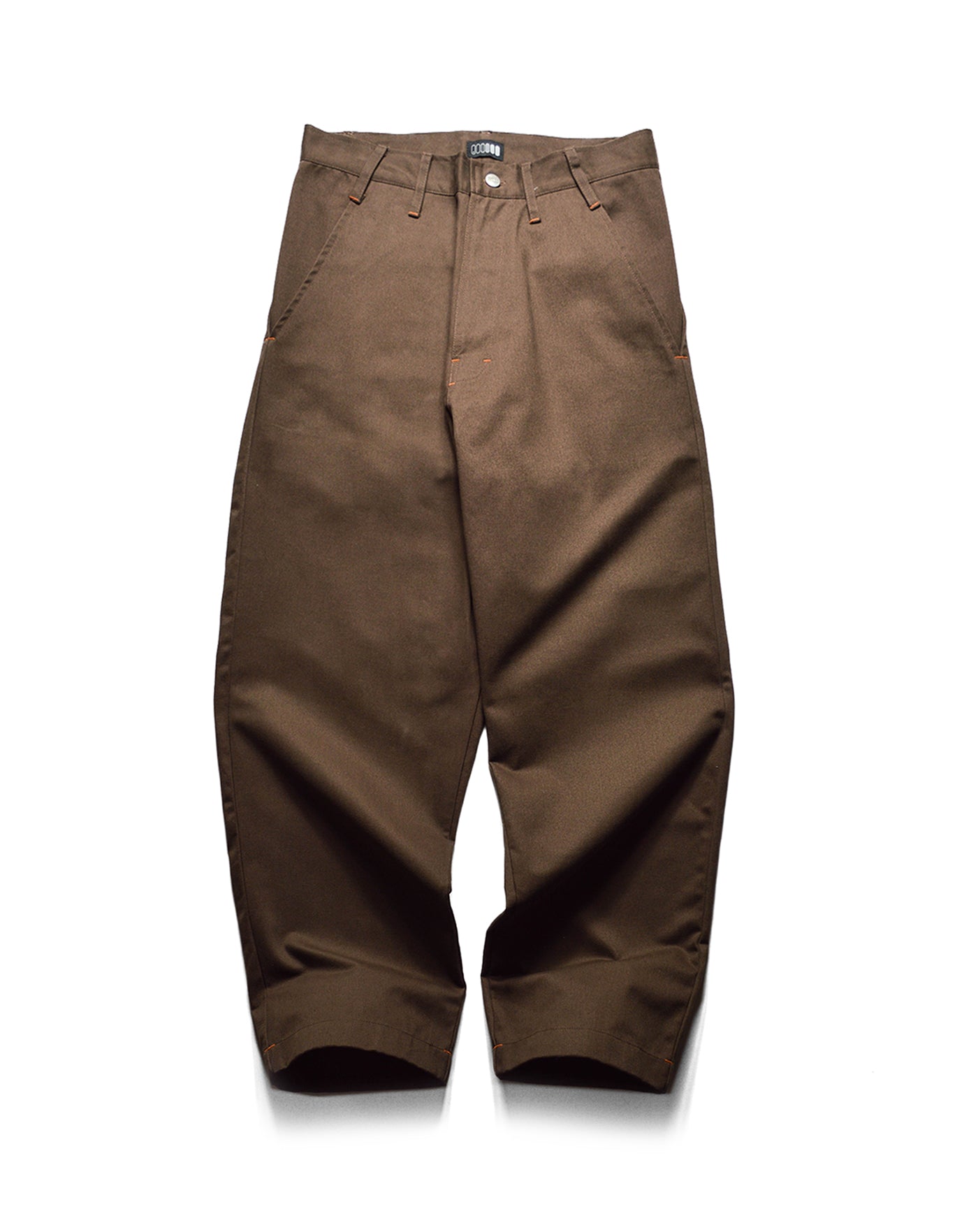 Chocolate Brown/Safety Orange 290GSM HVY Cotton Twill Tack Pant