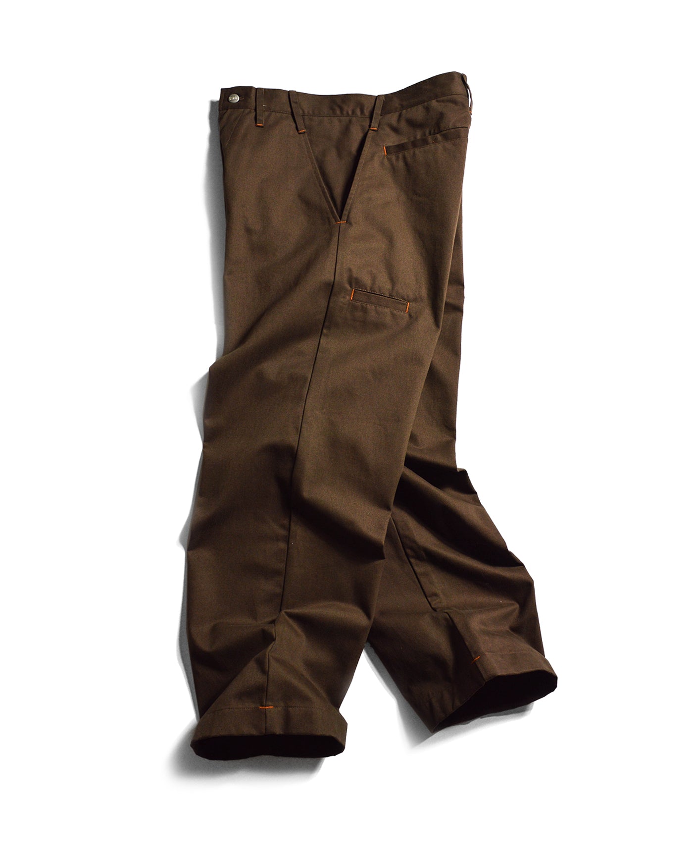 Chocolate Brown/Safety Orange 290GSM HVY Cotton Twill Tack Pant