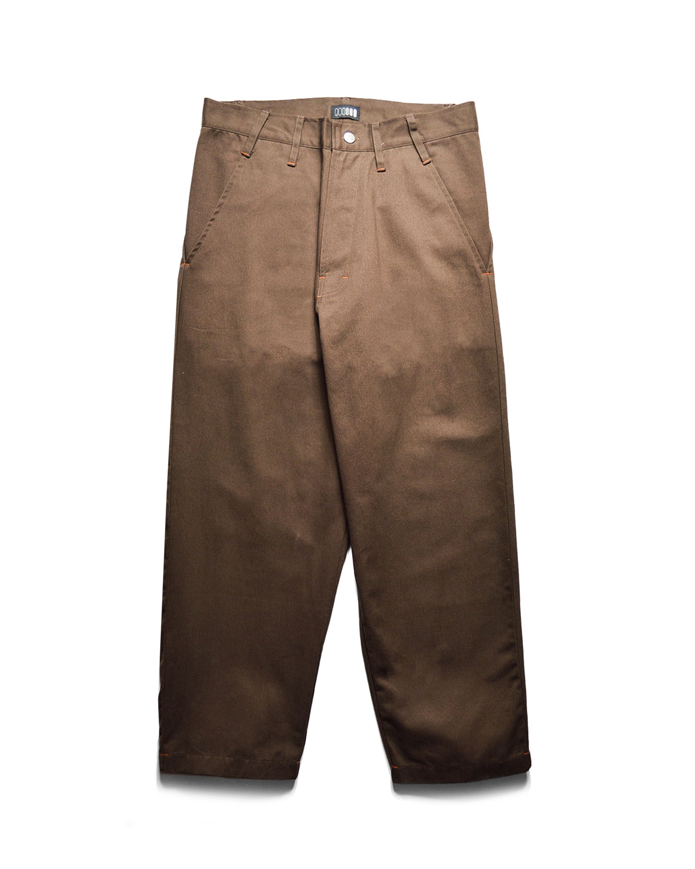 Chocolate Brown/Safety Orange 290GSM HVY Cotton Twill Tack Pant