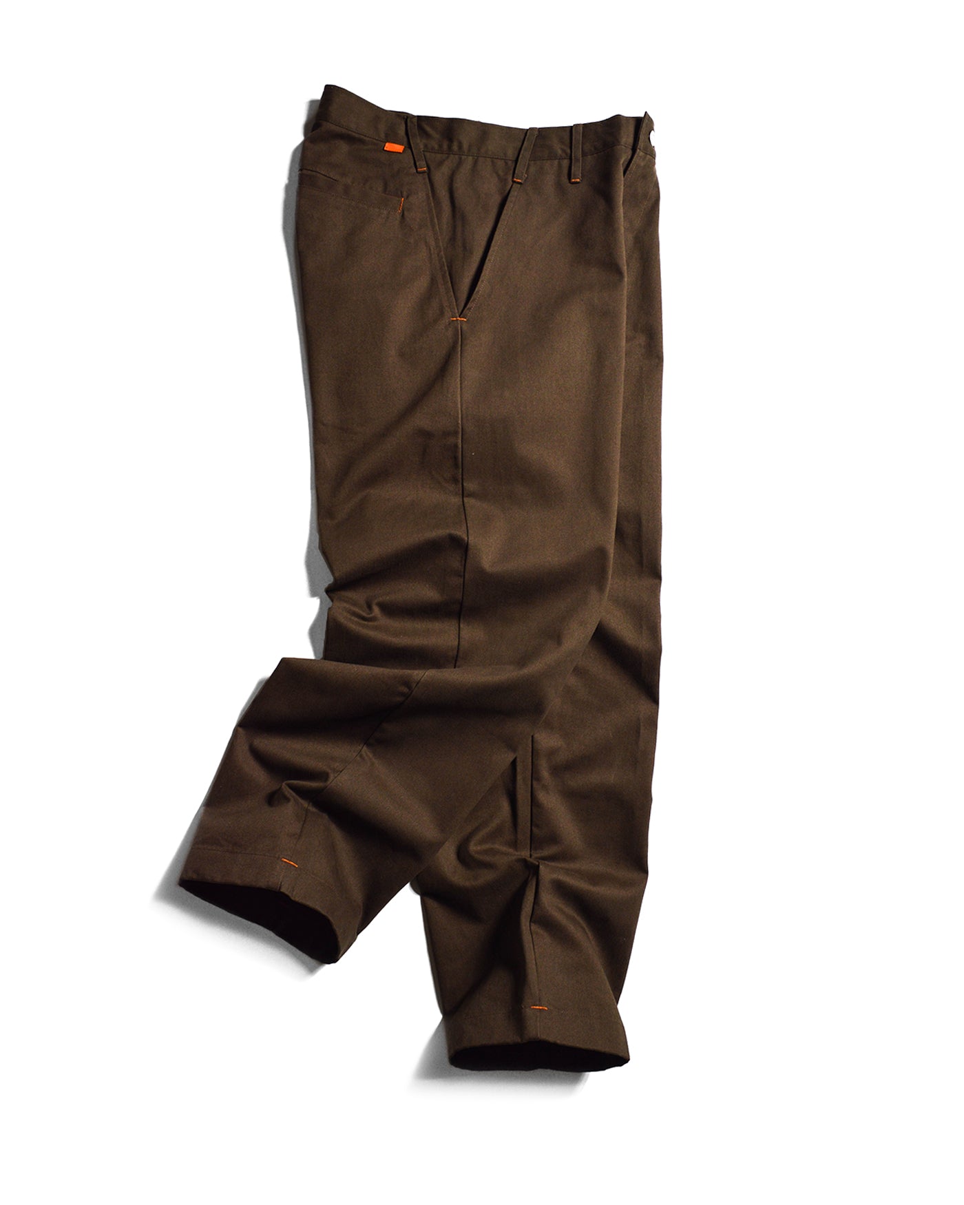 Chocolate Brown/Safety Orange 290GSM HVY Cotton Twill Tack Pant