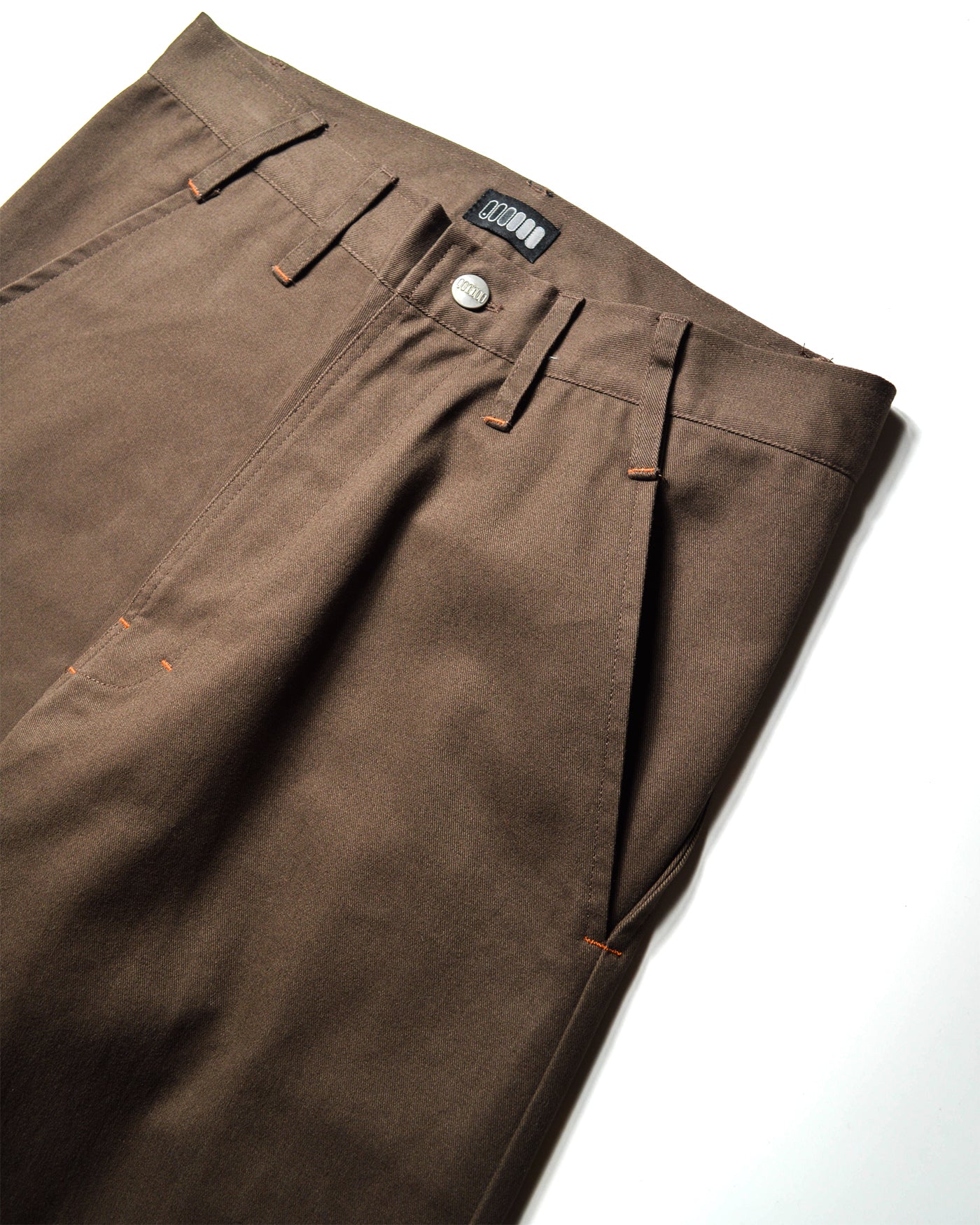 Chocolate Brown/Safety Orange 290GSM HVY Cotton Twill Tack Pant